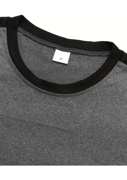 Lima Slim Fit Likralı Esnek Omuz ve Kol Şeritli Erkek Tshirt fiyatları