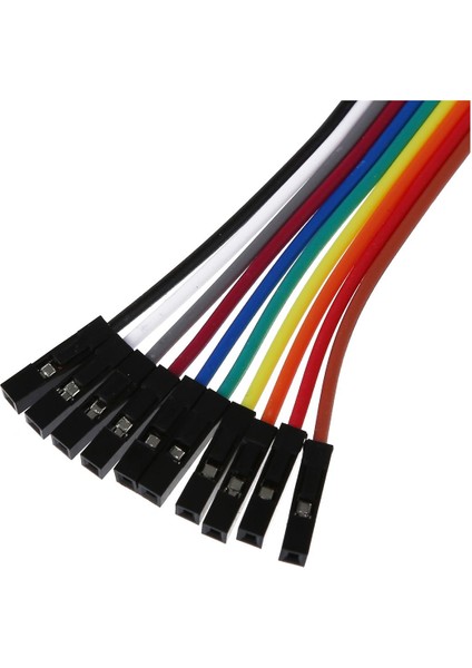 10 Adet 20 cm Dişi Kadın 1 Pinli Fiş Jumper Kablo Teller Çok Renkli (Yurt Dışından) fiyatları