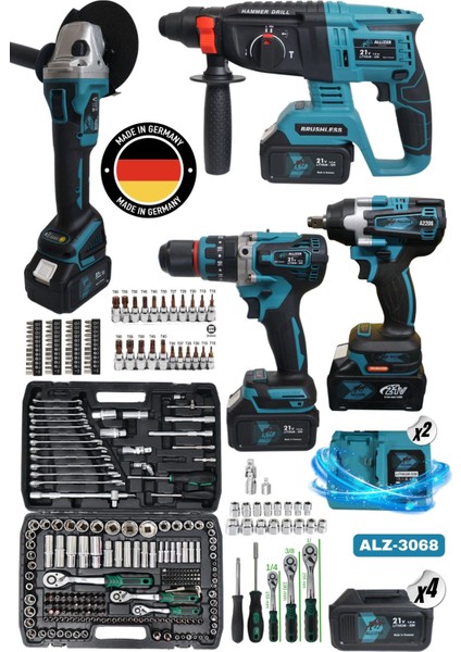 Allizer 5'li Set Mavi (4 Lü Set + 216 Parça Lokma Takımı)