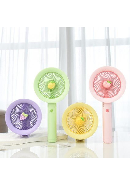 Meyve Figürlü 3 Kademeli Sessiz Mini Taşınabilir Fan Şarjlı Type-C Girişli, Taşınabilir Masaüstü Fan