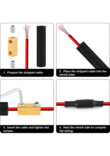 8 Awg Kablo Konnektörleri, 20 Amper Kablo Ekleme Kiti Hızlı Bağlantı Terminali Sarı Devre Terminalleri Endüstrisi Için (Yurt Dışından)