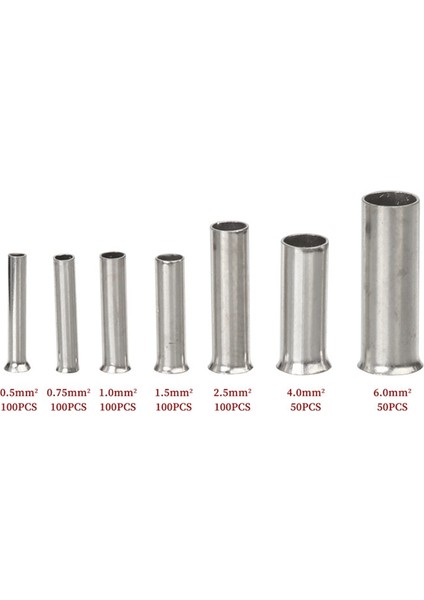 600 Adet 0.5mm2-6mm2 22-10 Awg Yalıtımsız Tel Konektörü Yüksük Elektrik Kablo Terminali Bakır Kalaylı (Yurt Dışından) fırsatları