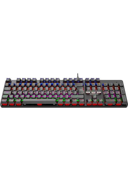 Everest KB-MK1 Lumos Siyah USB Rainbow Aydınlatmalı Red Switch Full Anti-Ghosting Mekanik Gaming Oyuncu Klavye fiyatları