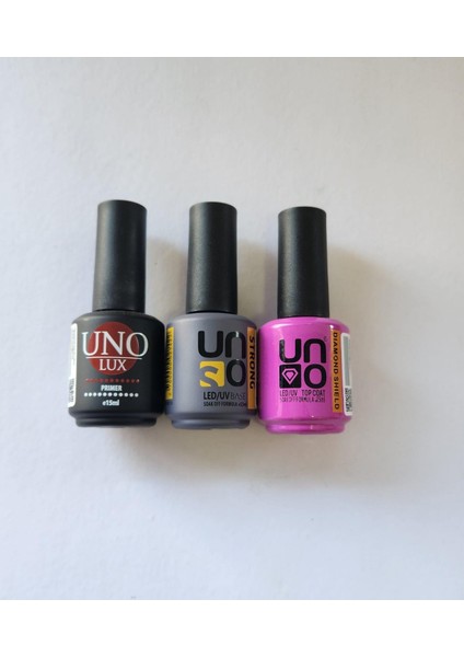 Kalıcı Oje Set Primer 15ml+Strong Base 15ml+Diamond Top Coat 15ml