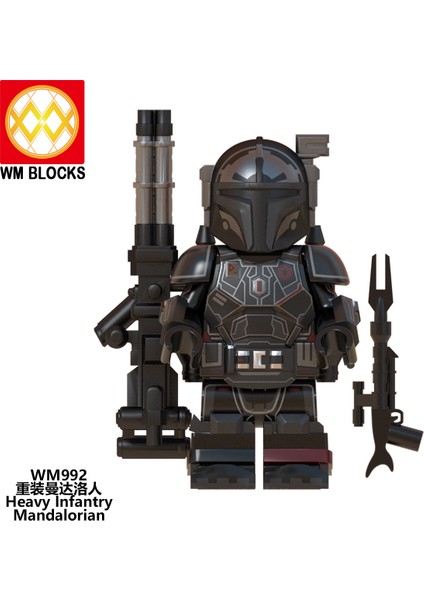 Tek Satış Mandalorian Bilimkurgu Film Serisi Bounty Hunter Ağır Piyade Askerleri Tuğlalar Rakamlar Yapı Taşları Yaratıcı Oyuncaklar Çocuklar Için WM6094 (Yurt Dışından)
