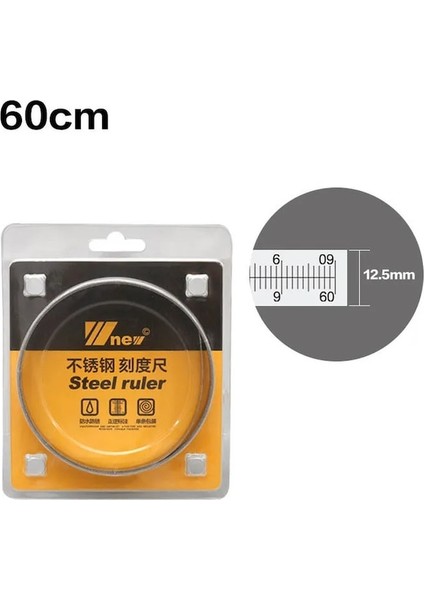 60 Cm-Paslanmaz Çelik Ölçekli Cetvel Ağaç Işleme Yardımcı Ölçme Aracı Kendinden Yapışkanlı Hassas Ölçek Dıy Ağaç Işleme Ölçü Aracı (Yurt Dışından)