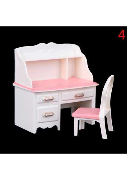 Bebek Oyun Bebek Evi Mobilya Masa + Lamba + Dizüstü Bilgisayar + Sandalye Aksesuarları 1/6 Bebek Için (Yurt Dışından) fiyatları