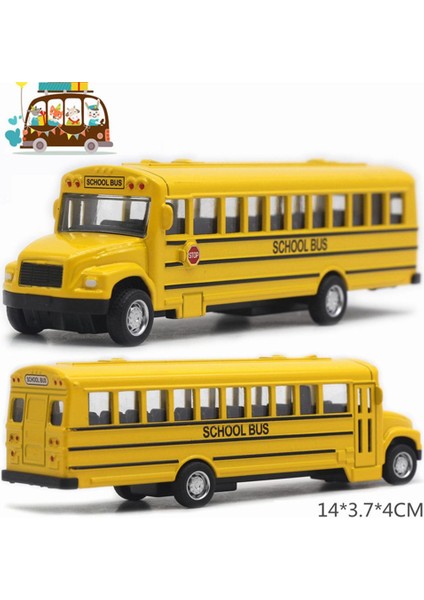 1:43 Alaşım Klasik Okul Otobüsü Model Araba 14 cm Sarı Çocuk Geri Çekin Araba Oyuncak Dekorasyon (Yurt Dışından) fırsatları