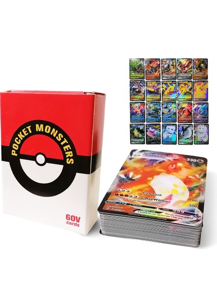 Summerflowers 60 Adet/kutu Pokemon V Kartları Vmax Ingilizce Parlayan Ticaret Tahsil Oyun Kartı Çocuk Takara Tomy Oyuncaklar Hediye (Yurt Dışından)
