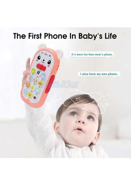Hellokimi Öğrenmek ve Oynamak Için Bebek Cep Telefonu Oyuncak Erken Eğitim Telefonu Güta-Perka Kapaklı Müzik Işıkları 6 Aydan Fazla Çocuklar Için Kordonlu (Yurt Dışından) modelleri