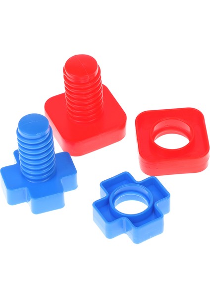 4 Adet Vida Yapı Plastik Ekleme Somun Şekli Oyuncaklar Çocuklar Için Eğitici Oyuncaklar (Yurt Dışından)