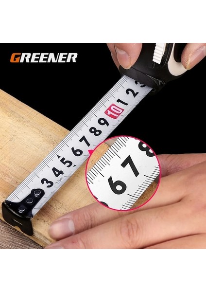 Tip 45071-GREENE 3 M 5 M 10 M Taşınabilir Mezura Ev Abs Ölçüm Cetveli Paslanmaz Çelik Kalınlaşmış Metal Mesafe Ölçme Aletleri (Yurt Dışından)