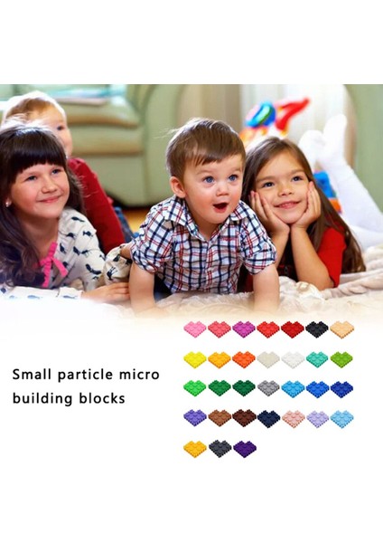 500 Adet 8mm Küçük Parçacık Yapı Taşları Montaj Blokları Set Oyuncaklar (Yurt Dışından)