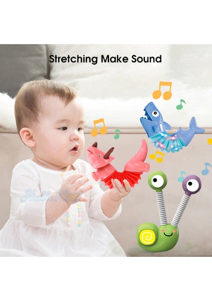 Hellokimi Pop Tüp Fidget Dinozor Oyuncakları Fidget Duyusal Tüpler Yeni Pop Tüpler Pop It Borular Çocuklar Çocuklar Için Işık Efektli Oyuncaklar (Yurt Dışından)