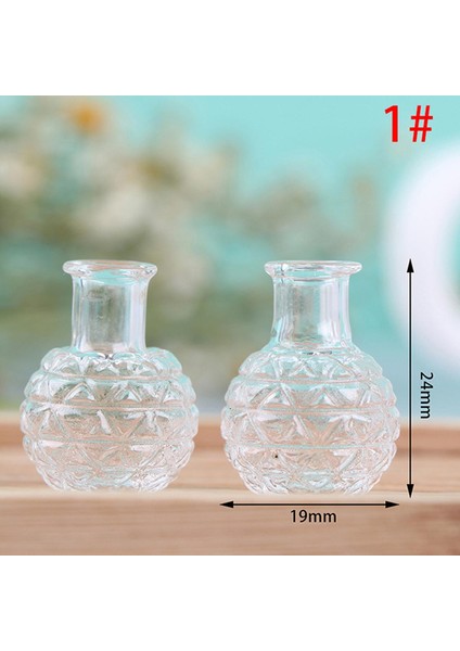 Adet 1:12 Evcilik Minyatürleri Cam Vazo Modeli Bebek Evi Saksı Dekor Oyuncak Cologo (Yurt Dışından)