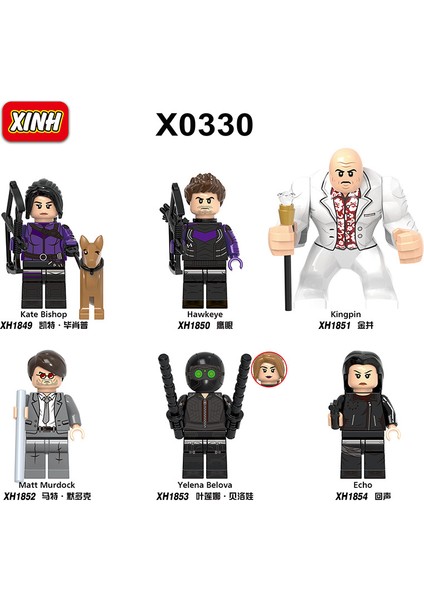 Tek Satış Marvel Hawkeye Rakamlar Yapı Taşları Kingpin Black Widow Matt Murdock Echo Çocuklar Için Hediye Oyuncaklar X0330 (Yurt Dışından)