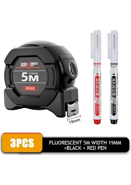 Set 1-Kendinden Kilitleme Yüksek Hassasiyetli Floresan Çelik Mezura Alınabilir Kalınlaşmış Aşınmaya Dayanıklı Ölçüm Bandı Araçları 5m 7.5m 10M (Yurt Dışından) indirimleri