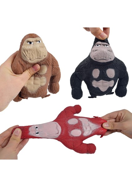 Çocuk Yenilik Komik Sıkma Oyuncaklar Yetişkinler Orangutan Goril Tutam Prank Streç Ribaund Yaratıcı Hediye Oyuncak (Yurt Dışından)