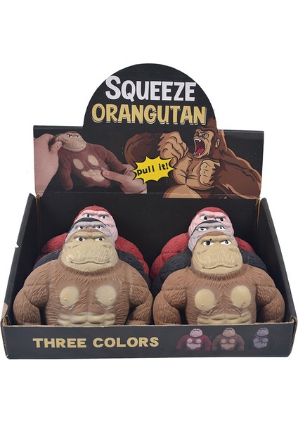 Çocuk Yenilik Komik Sıkma Oyuncaklar Yetişkinler Orangutan Goril Tutam Prank Streç Ribaund Yaratıcı Hediye Oyuncak (Yurt Dışından)