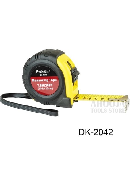 DK-2042 7.5m-Pro'skit 3m 5m 7.5m Güçlü Manyetik Mezura Kendinden Kilitli Mezura Mesafe Ölçer Anti Patinaj Çelik Bant Bant Cetvel Araçları (Yurt Dışından)
