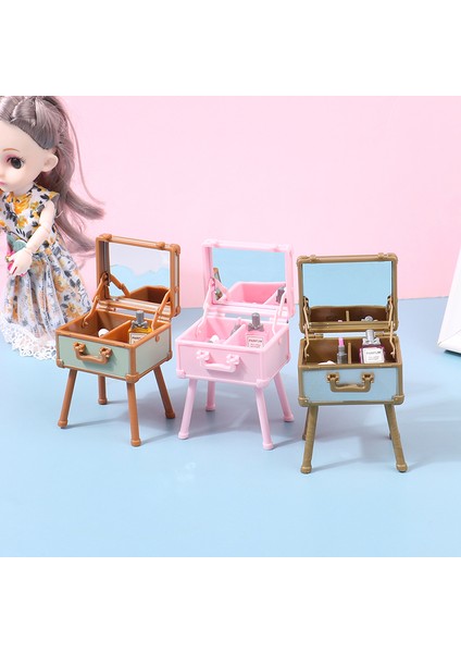 1:12 Bebek Evi Ev Sahne Dekorasyon Mini Makyaj Kutusu Makyaj Aynası Modeli Mj (Yurt Dışından) modelleri