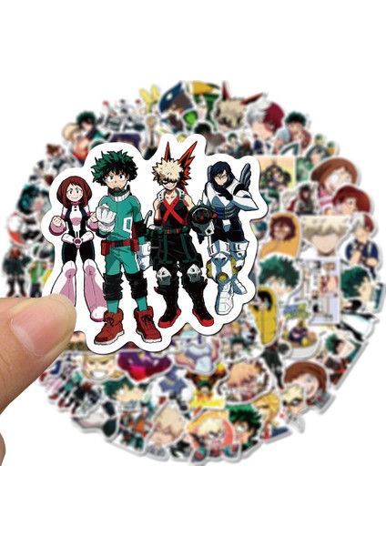 100 Adet My Hero Çıkartmalar Midoriya Izuku All·might Bakugou Katsuki Todoroki Shoto Dizüstü Bilgisayarda Çocuklar Için Kaykay Bavul Bisiklet Su Geçirmez Etiket (Yurt Dışından)