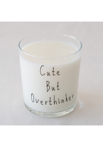 "cute But Overthinker" Cam Meşrubat & Su Bardağı - 380 ml