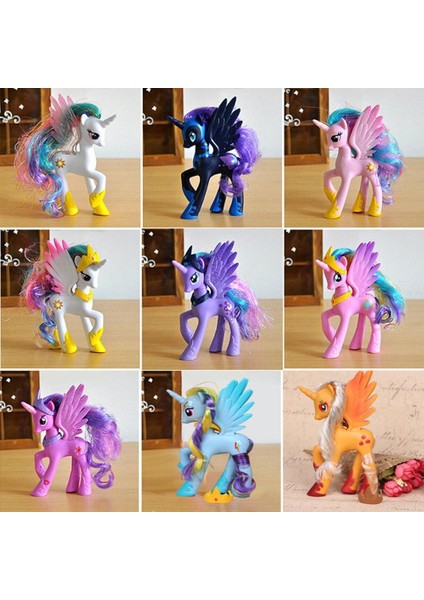 Sıcak My Little Pony Doldurulmuş Oyuncak Peluş Bebek Çocuk Oyuncakları Küçük Midilli Oyuncak 9 Modelleri Tek Boynuzlu At Bebekler (Yurt Dışından)