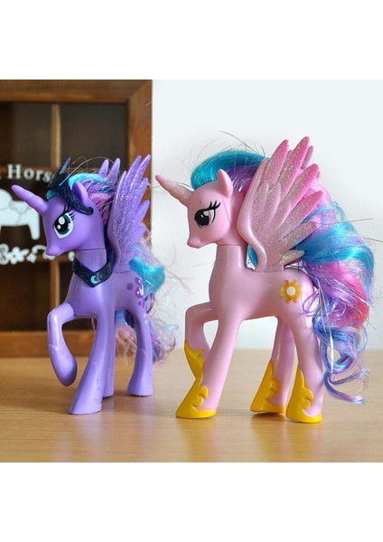 Sıcak My Little Pony Doldurulmuş Oyuncak Peluş Bebek Çocuk Oyuncakları Küçük Midilli Oyuncak 9 Modelleri Tek Boynuzlu At Bebekler (Yurt Dışından)