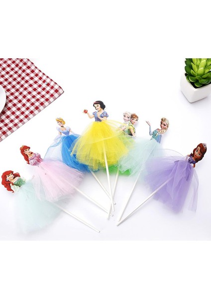 Prenses Doğum Günü Pastası Topper Karikatür Prenses Kartı Elbise Topper Cupcake Tatlı Dekor Doğum Günü Partisi Malzemeleri (Yurt Dışından) indirimleri