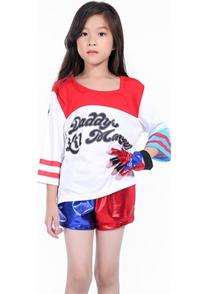 Quinn Tişört Monstre Chemise Kostüm Cosplay Film Cadılar Bayramı Quinn Harley (Yurt Dışından)