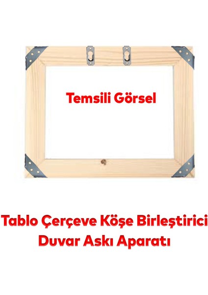 Metal Çok Amaçlı Köşe Birleştirme Aparat Pvc Ahşap Çerçeve Tablo Montaj Köşe Gönye Asma Aparat Askı
