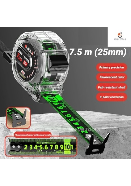 7.5m 25MM -Metrik Mezura 5 7 10 Metre Hassas ve Dayanıklı Ölçüm Cetveli Ölçüm Bandı Hassas ve Net (Yurt Dışından)