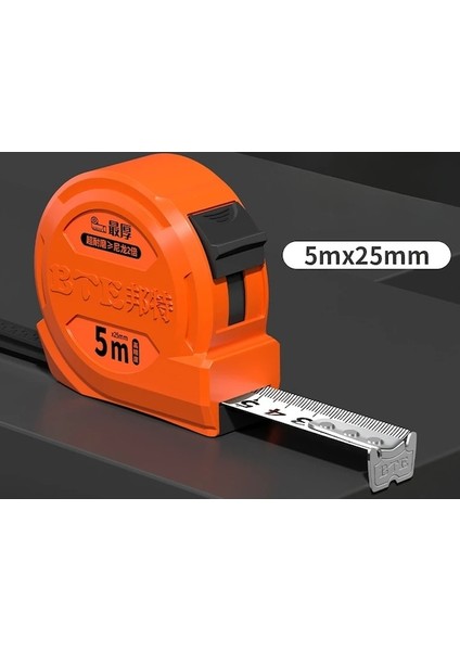 5m 25MM -3 5 7.5 10 Metre Yüksek Hassasiyetli Çelik Mezura Kalınlaşmış Cetvel Marangozluk Kutusu Cetvel Metrik Sistem Metre Cetvel (Yurt Dışından)
