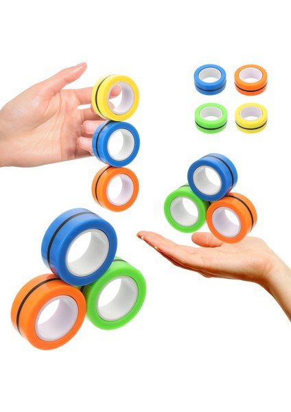 Parmak Yüzük Manyetik Spinner Oyuncak Çocuklar Için Erken Eğitim Kompakt Yenilik Oyuncak (Yurt Dışından)