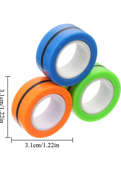 Parmak Yüzük Manyetik Spinner Oyuncak Çocuklar Için Erken Eğitim Kompakt Yenilik Oyuncak (Yurt Dışından)