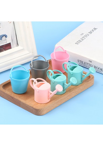 1 Takım Dollhouse Minyatür Kova Sulama Kovası Bitki Sulama Bahçe Aracı Dekor Mj (Yurt Dışından)