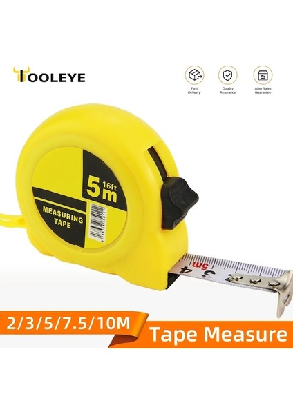 Çelik 2m 12.5mm Mezura Çelik Metrik Metre Cetvel Çelik Bant Ölçme Cetveli Mesafe Uzunluk Ölçme Aletleri Abs Plastik Kabuk 2 3 5 7.5 10M (Yurt Dışından)