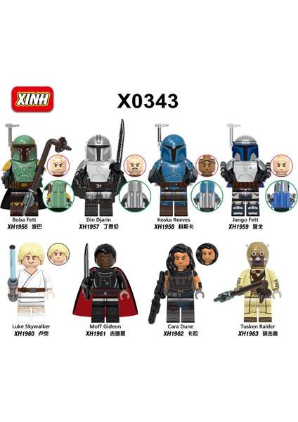 Tek Satış Yıldız Savaşı Figürleri Yapı Taşları Boba Fett Cara Luke Skywalker Jango Gideon Çocuk Boys Hediye Oyuncaklar X0343 Için Tuğlalar Birleştirin (Yurt Dışından)