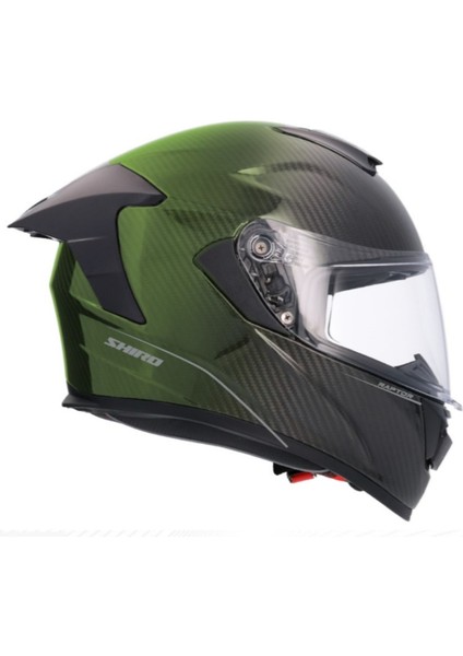 Shıro 2006 S04 Kask Fc Carbon Sv Xl 6162 Yeşil Güneş Gözlüğü Vizörlü