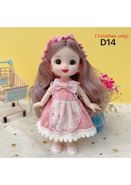 Yeni 17 cm Mini Kız Bebek Bebek 13 Hareketli 3D Büyük Gözler Kızlar Için Dıy Cologo (Yurt Dışından)