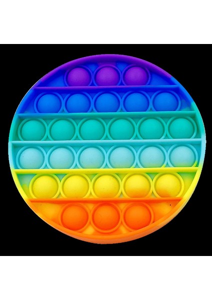 Pop It Fidget Oyuncaklar Itme Kabarcık Patlatma Oyunu Eğitici Renkli Yuvarlak Şekil Oyuncak Çocuklar Duyusal (Yurt Dışından)