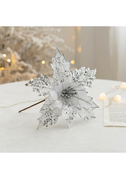 Noel Dekorasyonu Poinsettia Yapay Bitkiler Ev Partisi Dekorasyonu (Yurt Dışından)
