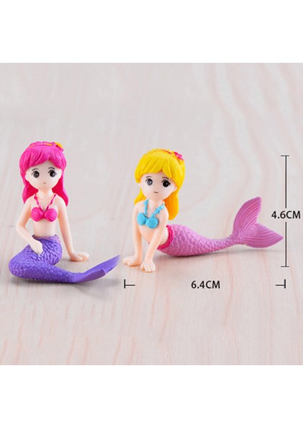 Denizkızı Dıy Mini Minyatür Heykelcik Bahçe Dollhouse Dekor Mikro Peyzaj (Yurt Dışından)