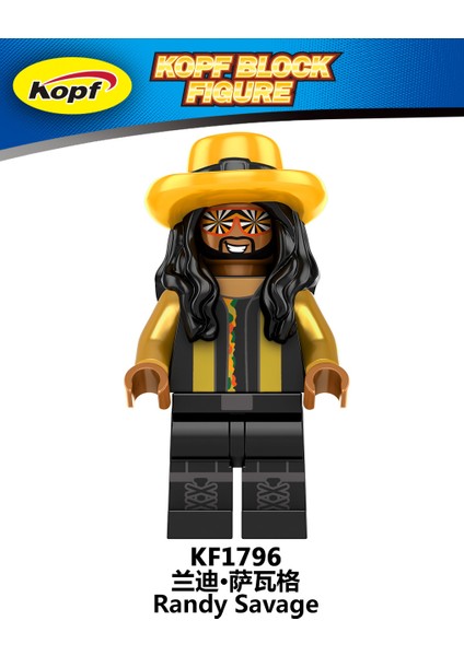 Tek Satış Güreşçi Figürleri Yapı Taşları Randy Savage Kaya Sting Ted John Ric Çocuk Boys Hediye Oyuncaklar KF6171 Tuğlaları Birleştirin (Yurt Dışından)