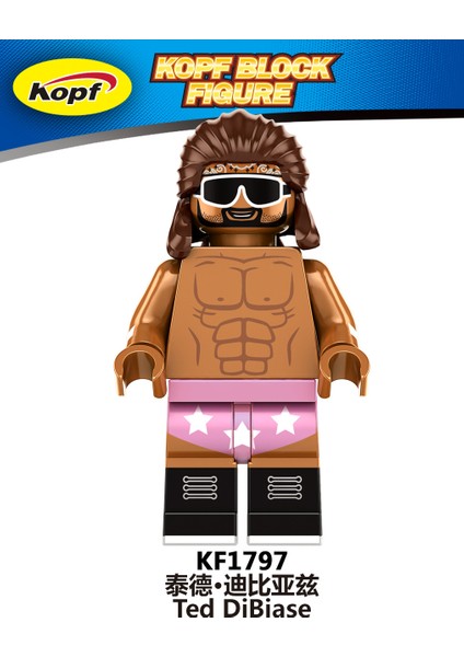 Tek Satış Güreşçi Figürleri Yapı Taşları Randy Savage Kaya Sting Ted John Ric Çocuk Boys Hediye Oyuncaklar KF6171 Tuğlaları Birleştirin (Yurt Dışından)