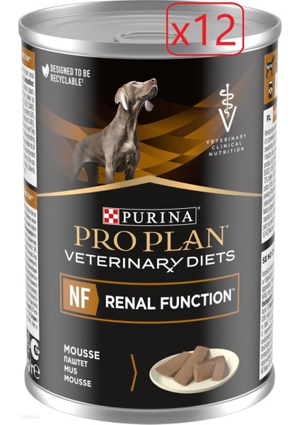 Köpek Nf 400 gr Konserve Yaş Mama Renal Function Böbrek Maması *12'li Koli