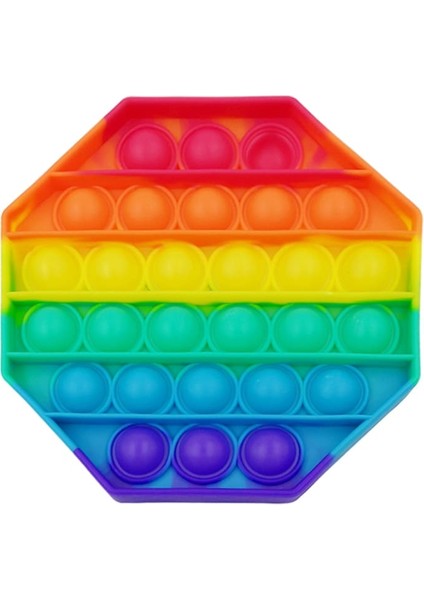 Pop It Fidget Oyuncaklar Itme Kabarcık Patlatma Oyunu Eğitici Renkli Sekizgen Şekil Oyuncak Çocuklar Duyusal (Yurt Dışından) fiyatları