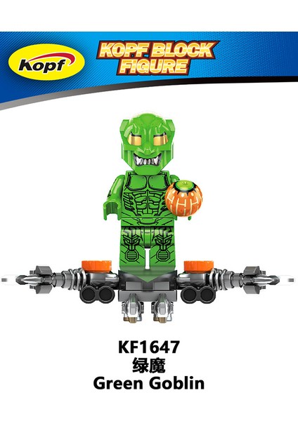 Tek Satış Marvel Yeşil Goblin Figürleri Yapı Taşları Yeşil Goblin Tuğlaları Birleştirin Çocuklar Için Hediye Koleksiyonu Oyuncaklar KF1654 (Yurt Dışından) modelleri