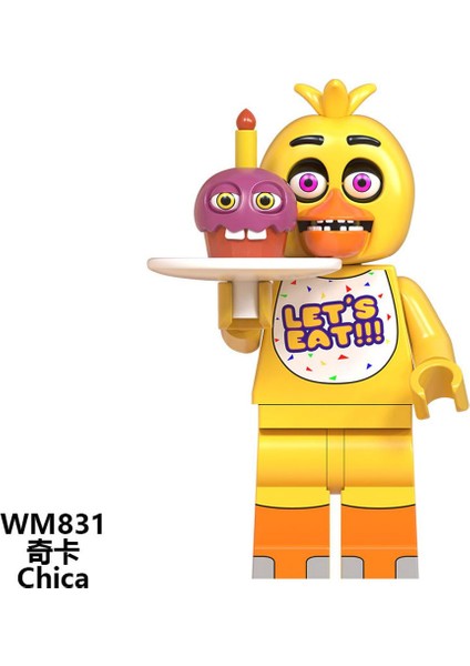 Tek Satış Beş Nights Freddy Mini Yapı Taşları Fnaf Kabus Chica Bonnie Foxy Freddy Rakamlar Oyuncak Çocuk WM6074 (Yurt Dışından)